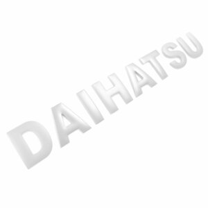 3D アルファベット エンブレム DAIHATSU ダイハツ ロゴ マットホワイト 金属製 ステッカー フォント デカール