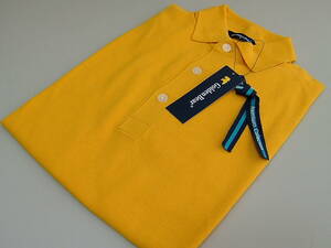 1.3万 新品 ゴールデンベア Golden Bear メンズ M ポロシャツ 半袖 ニット 綿 プレミアムコレクション イエロー 送料無料 303