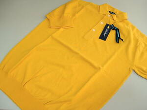 1.3万 新品 ゴールデンベア Golden Bear メンズ L ポロシャツ 半袖 ニット 綿 プレミアムコレクション イエロー 送料無料 304