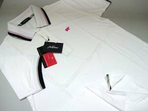 1.3万 新品 ジャックニクラウス Jack Nicklaus メンズ L ポロシャツ 半袖 日本製 ホワイト 送料無料
