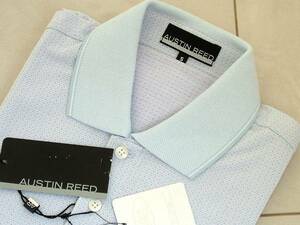 1.3万 新品 オースチンリード Austin Reed メンズ M ポロシャツ 半袖 スーピマ綿 英国王室御用達 ブルー ピンク 送料無料 H159