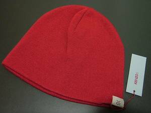 新品 定価6,900円 ケンゾーゴルフ KENZO GOLF GOLF ニット帽子 日本製 防寒 レッド 送料無料