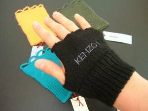 新品 ケンゾーゴルフ KENZO GOLF 手袋 ゴルフ カシミヤ100％ 暖か ブルー 送料無料