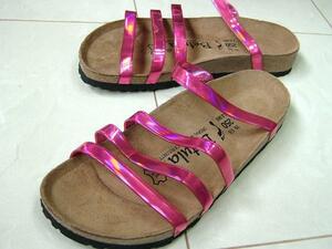  new goods Birkenstock BIRKENSTOCK stripe s out of print goods 250 pink 24.5 25 25.5