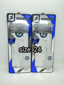 新品未使用　フットジョイ　ナノロックツアー　　左手用　24 2個セット　FGNT20