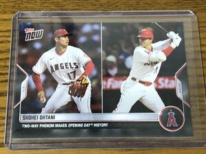 2022 Topps Now #6 Shohei Ohtani Two-Way Phenom Makes Opening Day History