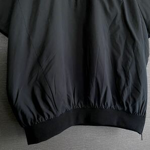 大きいサイズ3L ルコックゴルフ 中綿入り 刺繍 ラインデザイン ハーフジップ 半袖 シャツ ジャケット 黒 トップス スニード lecoq メンズの画像6