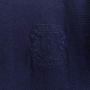 定価19800円 良品 BLACK LABEL CRESTBRIDGE ブラックレーベルクレストブリッジ エンブレム刺繍 ハウスチェック 半袖ポロシャツ L 紺 メンズの画像7