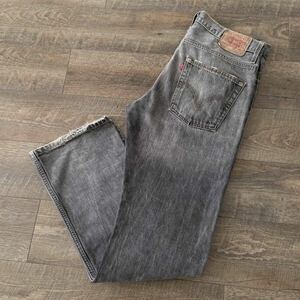 00s EURO LEVI'S ユーロ リーバイス 507 フレア ブラックデニム パンツ ジーンズ W36×L34 ボトム 先染め 後染め トルコ製 501 505 517 550