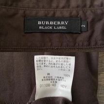 BURBERRY BLACK LABEL バーバリーブラックレーベル ホース刺繍 センターノバチェック 異素材 鹿の子 半袖 ポロシャツ 2 茶 トップス メンズ_画像6