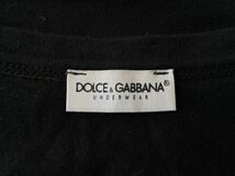 定番 良品 イタリア製 DOLCE&GABBANA ドルチェ&ガッバーナ 襟ロゴパッチ Vネック 半袖 Tシャツ EU XL ブラック ストレッチ トップス メンズ_画像7