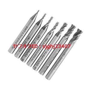 Ⅰ□【送料無料】超硬エンドミル ハイス鋼 HSS4枚刃 7本セット 1.5mm 2mm 2.5mm 3mm 4mm 5mm 6mm 切削フライス加工ルーター ビット新品CNC