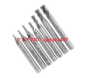 Ⅱ* carbide endmill is chair steel HSS 4 sheets blade 7 pcs set 1.5mm 2mm 2.5mm 3mm 4mm 5mm 6mm cut .f rice processing router bit unused CNC