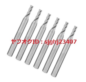 Ⅱ□エンドミル ハイス鋼 HSS 4枚刃 3.5mm 6本セット 切削 フライス 加工 ルーター ビット フライス盤 CNC 