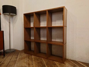 無印良品 MUJI スタッキングシェルフ セット 3段3列 ウォールナット 幅120.5cm OR-326/モダン オープンラック 間仕切り 収納 店舗什器