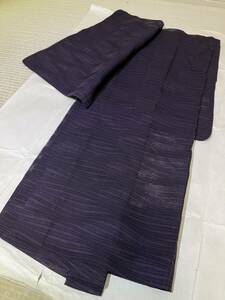  feather weave silk .. water purple color ground kimono Japanese clothes Japanese clothes kimono ko-te remake costume general merchandise shop high class 