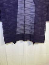 羽織り　正絹　絽　流水　紫色地　着物　和服　和装　着物コーデ　リメイク　衣装　百貨店　高級_画像9