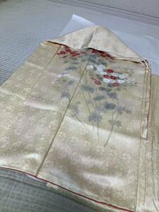  tsukesage silk bokashi flower ... shape cream color ground kimono Japanese clothes Japanese clothes kimono ko-te remake costume general merchandise shop high class 