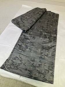  эпонж натуральный шелк геометрический рисунок серый земля кимоно японская одежда японский костюм кимоно ko-te переделка окраска изменение костюм смешанный ассортимент магазин высококлассный 