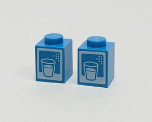 【新品未使用】レゴ　LEGO　プリント　ブロック　1x1 ミルク　牛乳　2個