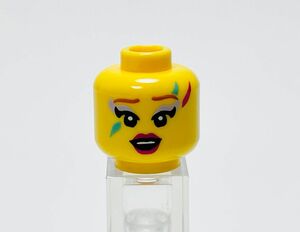 【新品未使用】レゴ　LEGO　ミニフィグ　ヘッド　頭　84 メイク　ロック　にやり