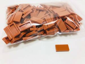 【新品未使用】レゴ　LEGO　タイル　1x2 ダークオレンジ　200枚　１×２