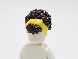 【新品未使用】レゴ　LEGO　ミニフィグ　ヘア　ヘアー　　パーマ　バンダナ　イエロー　