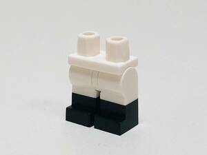 【新品未使用】レゴ　LEGO　ミニフィグ　レッグ　脚　足　ブラック　ホワイト　ブーツ