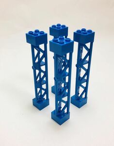 【新品未使用】レゴ　LEGO　サポート　支柱　三角桁　2x2x10 ブルー　青　4本