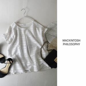 マッキントッシュ MACKINTOSH☆洗える フロントレース カットソー 38サイズ☆A-O 3033