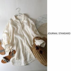 超美品☆2021SS☆ジャーナルスタンダード JOURNAL STANDARD☆洗える 麻100％ リネンビッグスキッパーシャツ フリーサイズ☆A-O 3027