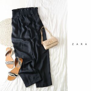 ザラ ZARA☆洗える ウエストゴム ハイウエストパンツ Sサイズ☆M-B や-523