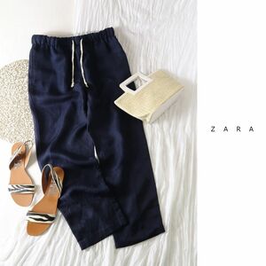 ザラ ZARA☆洗える リネンミックスパンツ Sサイズ☆C-K や-522