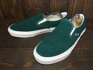 ★VANS バンズ 国内企画 slip on スリッポン 緑 グリーン スエード 27.0cm 未使用品 検 SK8 オールドスクール ミュール クロッグ