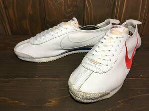 ★NIKE ナイキ CLASSIC CORTEZ クラシック レザー コルテッツ CORTEZ 72 S.D. 白×赤 2018年製 28.5cm Used 検 VNTG ワッフル スニーカー