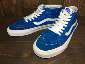 ★VANS バンズ US企画 SK8 MID スケート 青×白 27.5cm 美品 Used 検 オールドスクール ハーフキャブ ERA スニーカー