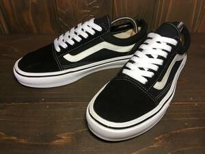 ★VANS バンズ 国内企画 OLD SKOOL LITE オールドスクール ライト 黒×白 25.5ｃm Used 検 SK8 スリッポン ハーフキャブ スタイル36