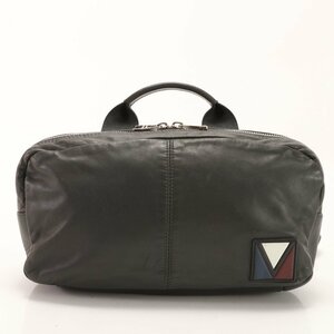 1 jpy # beautiful goods # Louis Vuitton #V line fast leather 2WAY body bag M50445 diagonal .. body belt bag hand men's EEE Z15-1