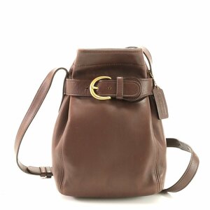 1 jpy Old Coach America made 4156 leather shoulder bag diagonal .. Cross body hand tote bag leather Brown lady's EEM AC14-1