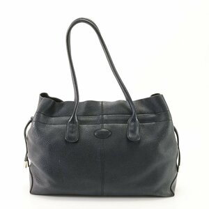1 иен # Tod's #D сумка кожа большая сумка плечо .. плечо рука бизнес ходить на работу натуральная кожа темно-синий темно-синий A4 женский EEM AD10-10