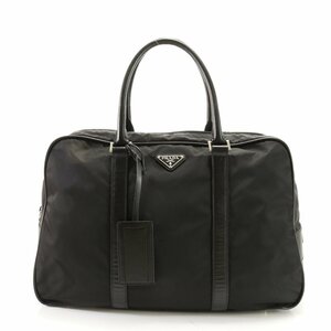 1 jpy # ultimate beautiful goods # Prada #te Hsu to nylon leather Boston bag triangle Logo tote bag business trip travel trunk black black A4 men's EEM AD8-8