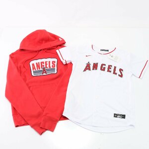 1円■まとめ 2点 セット■ANGELS 大谷翔平 OHTANI SHOHEI オフィシャル ユニフォーム パーカー NIKE NEWERA メンズ レディース EEM V2-7