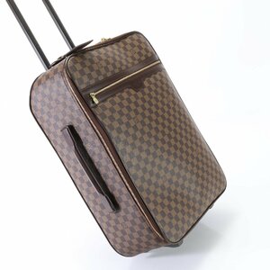 1 иен # превосходный товар # Louis Vuitton # Damier pe газ 55 N23294 кожа чемодан Carry кейс командировка путешествие натуральная кожа джентльмен A4 мужской EEM T17-1