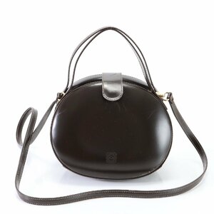 1 иен # прекрасный товар # Vintage # Loewe # дыра грамм # кожа 2WAY сумка на плечо наклонный .. рука большая сумка модный женский ENT 1106-N14