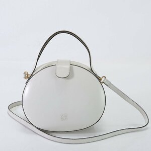 1 иен # Vintage # Loewe # дыра грамм # кожа 2WAY сумка на плечо наклонный .. рука большая сумка Gold металлические принадлежности женский EET D5-5