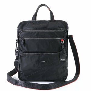 1円 美品 TUMI トゥミ 2WAY ショルダーバッグ 斜め掛け メッセンジャー トート ビジネス 通勤 書類鞄 ブラック レザー A4 メンズ EHM T1-3