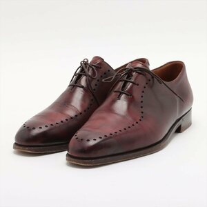 1 jpy Berluti leather dress shoes punching shoes sneakers business leather shoes formal bordeaux #6 1/2 men's EEE R21-7