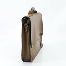■HERZ ヘルツ■レザー ビジネス バッグ 書類鞄 ブリーフケース トート 通勤 本革 ブラウン 茶色 A4 紳士 メンズ EEM K29-3_画像4