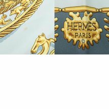 ■美品■エルメス■タグ付■カレ 90 LES CAVALIERS D'OR 黄金の騎士 スカーフ シルク 100％ Cマーク 絹 ストール レディース HHE X1-6_画像10