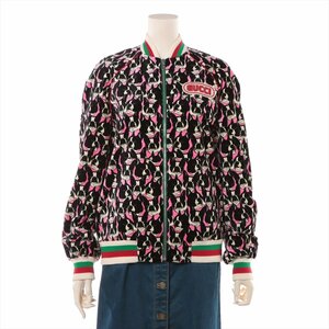 1 jpy ultimate beautiful goods Gucci 18AW Sherry line Bomber jacket blouson velour bru dog dog dog 523673 36 lady's TNT 1031-N20